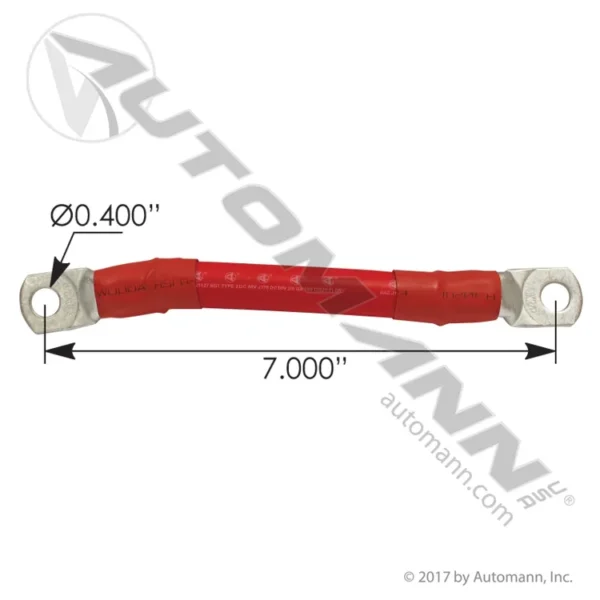 Automann 178.2009RD Cable Batt Stackable 2/0 7in Red