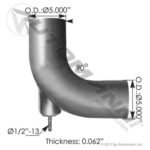562.U4617476A Exhaust Elbow Freightliner