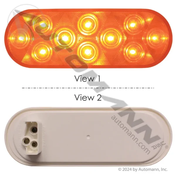 Automann 571.LD60A10 F/P/T Light LED 6in Oval Amber