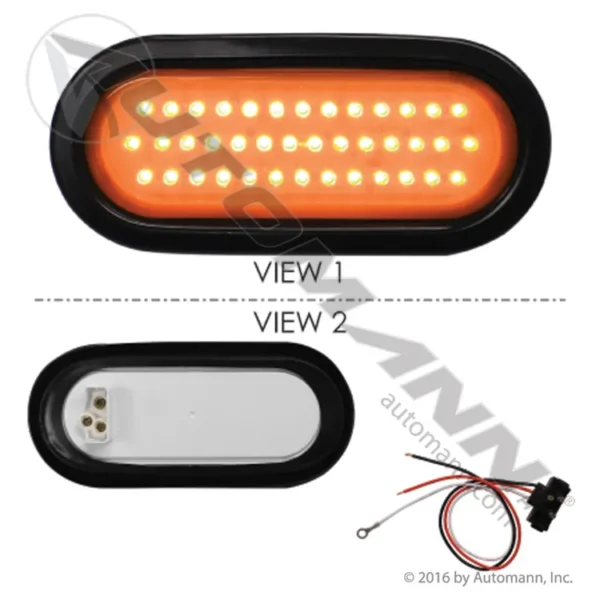 Automann 571.LD60A40-K F/P/T Light Kit LED 6in Oval Amber