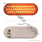 Automann 571.LD60A40 F/P/T Light LED 6in Oval Amber