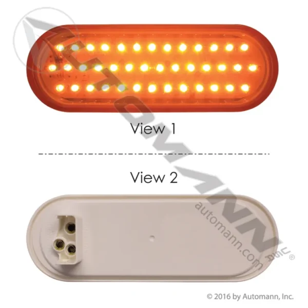 Automann 571.LD60A40 F/P/T Light LED 6in Oval Amber