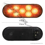 Automann 571.LD60A7 F/P/T Light LED 6in Oval Amber