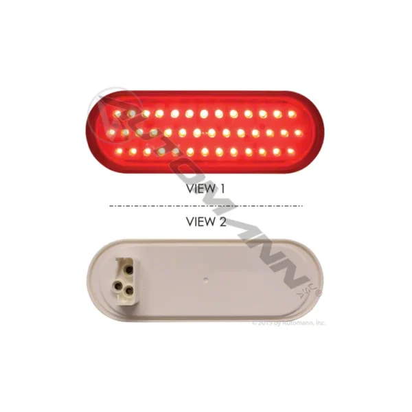 Automann 571.LD60R40 S/T/T Light LED 6in Oval Red