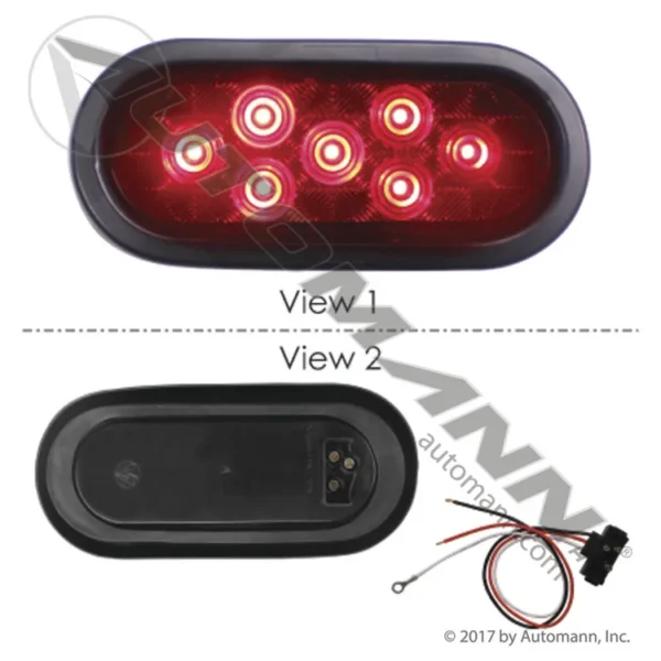 Automann 571.LD60R7-K S/T/T Light Kit LED 6in Oval Red