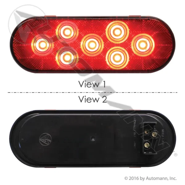 Automann 571.LD60R7 S/T/T Light LED 6in Oval Red