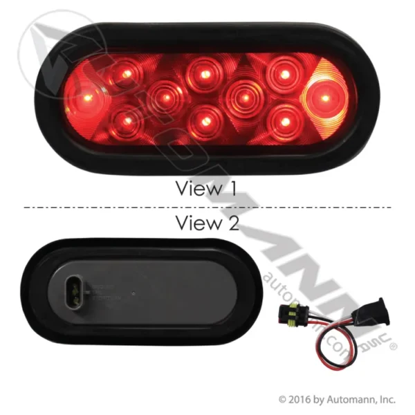 Automann 571.LD66R10-K S/T/T Light Kit LED 6in Oval Red