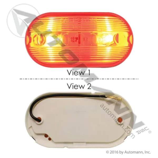 Automann 571.LG261R Marker Light 4in Oval Red