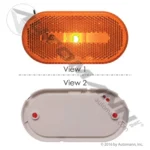 Automann 571.LG262A Marker Light 4in Oval Reflex Amber