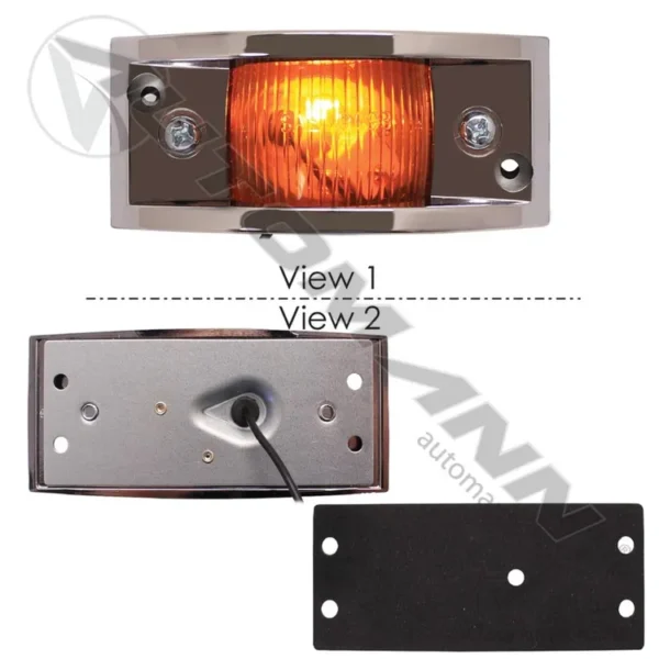 Automann 571.LG264A Marker Light Chrome Armored Amber