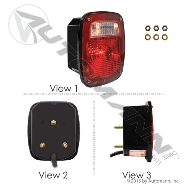 Automann 571.LG500R S/T/T Box Light w/ o Side Marker Red