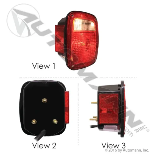 Automann 571.LG503R S/T/T Box Light w/ Side Marker Red LH