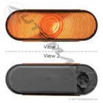 Automann 571.LG603A F/P/T Light 6in Oval Amber Male 3 Pin