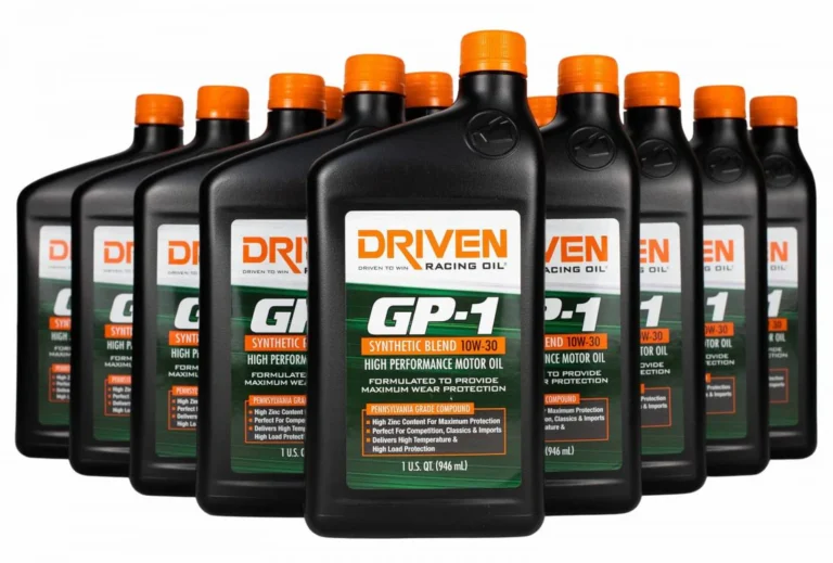 Driven Racing Oil GP-1 Synthetic Blend High Performance Motor Oil 10w-30 (12 Quart Bottles)