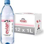 EVIAN NATURAL SPRING WATER 1 LITER 12 PACK