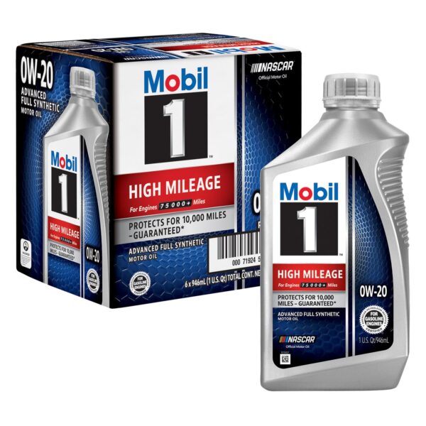 0W20 Mobil 1 High Mileage Motor Oil 122535