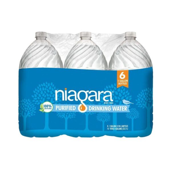 NIAGARA PURIFIED DRINKING WATER 1 GALLON 6 PACK