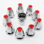 562.A4032R-BP10 Lug Nut Cover, For 33MM Nuts, Red Reflector, 10PC Blister Pack