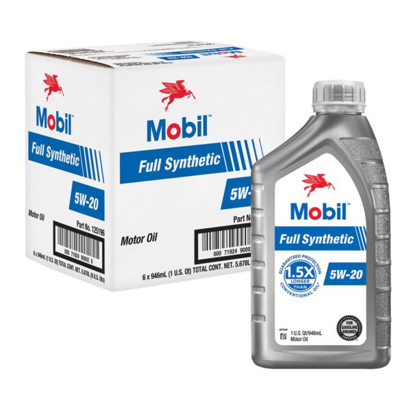 125196 MOBIL FULL SYNTHETIC MOTOR OIL 5W20