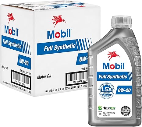 125197 MOBIL FULL SYNTHETIC 0W20 6/1 CASE