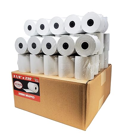 94223 3 1/8 x230 REGISTER THERMAL ROLL 50/CASE
